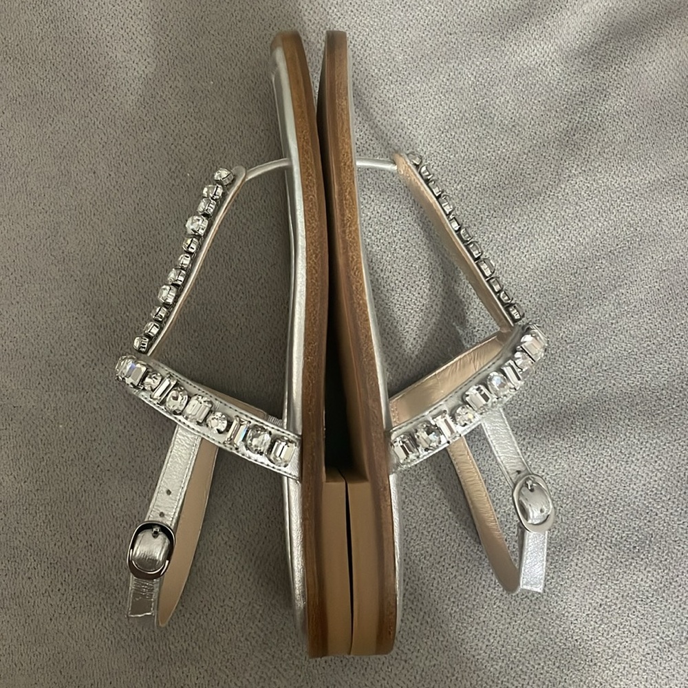 Stuart Weitzman Jaide Gem Sandal, Color Silver/Cr… - image 6